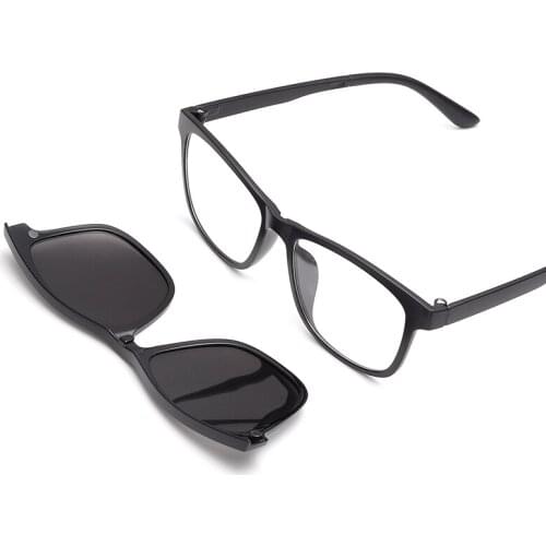 TR90 Glasses Frame Polarized Clip On Sunglasses Men UV400 Myopia Clip on glasses Women Sun Glasses Driving Night Vision Lens