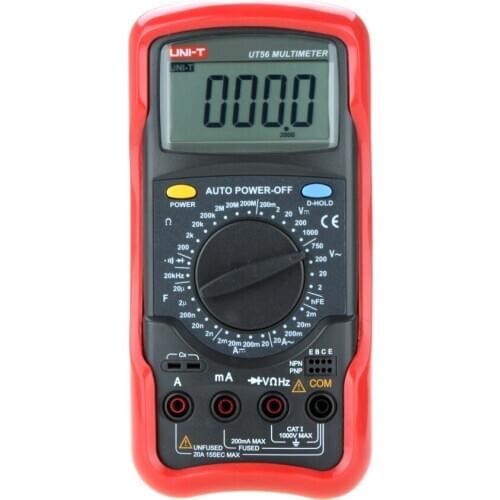 UNI-T UT56 19999 Counts Standard DMM Digital Multimeters Capacitance Frequency & Transistor Test Ammeter Multitester