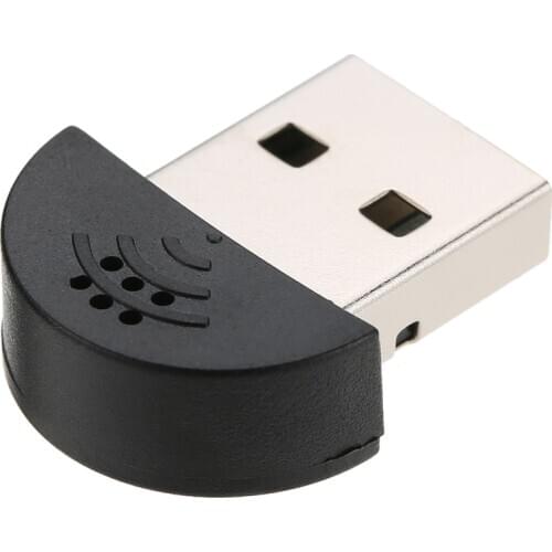 USB 2.0 Mini Microphone Mic Audio Adapter Driver Free for Laptop Desktop PC - Skype / MSN / VOIP / Voice Recognition Software