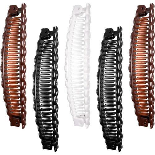 New Solid Color Hair Claws Banana Hair Clip Barrettes Hairpins Hair Accessories For Women Girls Ponytail Hoder Hair Clamp