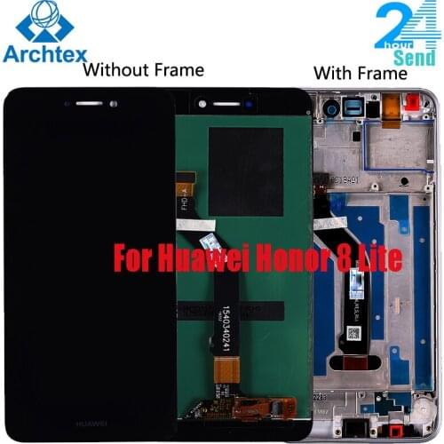 For Huawei Honor 8 Lite LCD Display +Touch Screen Digitizer Assembly Replacement + Frame For Huawei Honor 8 Lite PRA-TL10 AL00