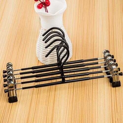 10pcs/lot 32cm High Quality Impregnated Anti-slip Pants Rack Seamless Plastic Pants Rack Adjustable Pants Clip Wet and Dry Hange