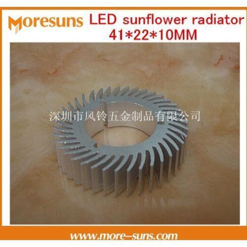 Free ship 10pcs/lot LED sunflower radiator 41*22*10MM photoelectric aluminum heatsink 3 holes Aluminum alloy parts