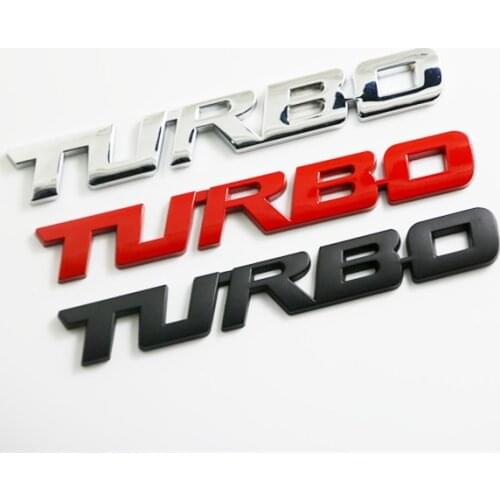 1X 3D Metal Emblem TURBO GRILL Rear Trunk Car Badge car sticker for Audi BMW Ford focus skoda seat Peugeot lada Renault Hyundai