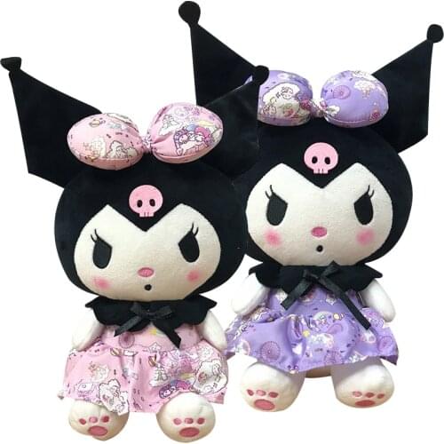 2 Styles 22Cm Cartoon Kuromi Demon Melody Kawaii Plush Toy Cute Anime Soft Stuffed Doll Toys for Kids Girls Gift