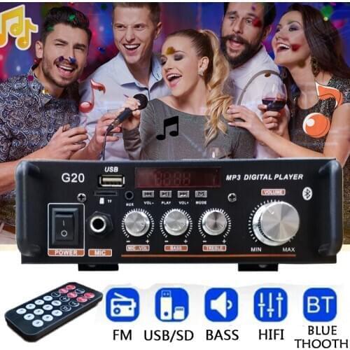 220V 600W Home Amplifiers HiFi Subwoofer Home Theater Sound System Audio Car Amplifiers FM TF AUX MP3 Player Remote Control