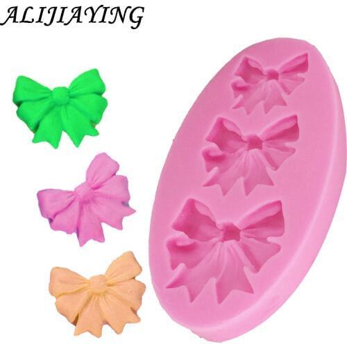 3D Bows Silicone Fondant Mold Sugarcraft Mold Chocolate Bowknot Candy Mold Cake Decorating Tools D1208