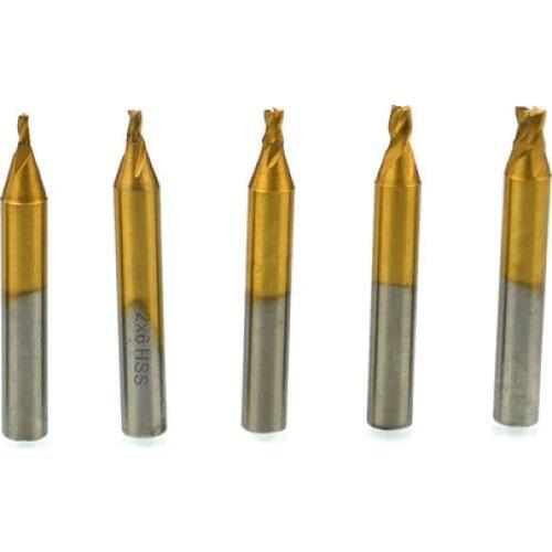 4pcs/lot High Quality 2.0mm HSS Titanized End Mill Milling Key Cutter For Vertical Key Machine Parts