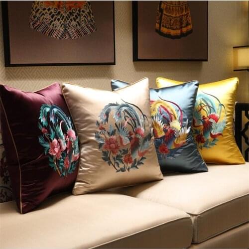 Free Shipping Classical Bird Waist Bloster Cushion With Inner 45x45CM Throw Pillow Embroidery Stain Chair Pad Decorate