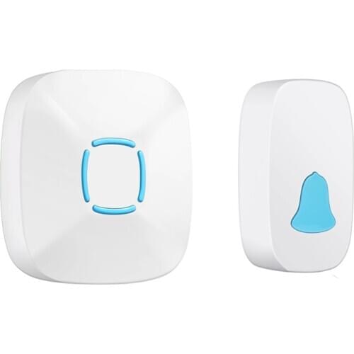 Wireless Doorbell Waterproof 300M Remote Long Range Door Bell 1x Outdoor Transmitters 1x Indoor Receiver(Eu Plug)