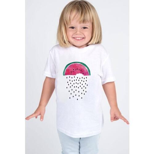 Harajuku Watermelon Pattern Kids Tshirt Summer Funny Children Tee Shirt Fashion Short Sleeve Boy Girl Funny Round Neck T-shirts