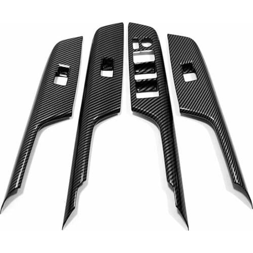 For Toyota Harrier XU80 2020 2021 ABS Window Control Panel Glass Lift Switch Cover Protector Sticker Car Styling Accessories