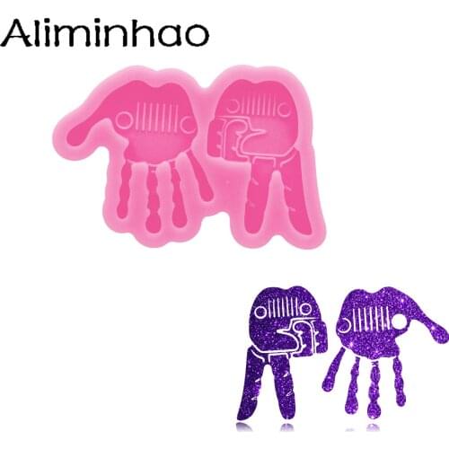 DY1308 Gloss hands with Car lights Silicone Phone Grip Molds, Soft Epoxy Resin Mold, Really Sturdy & Flexible Polymer Clay Mold