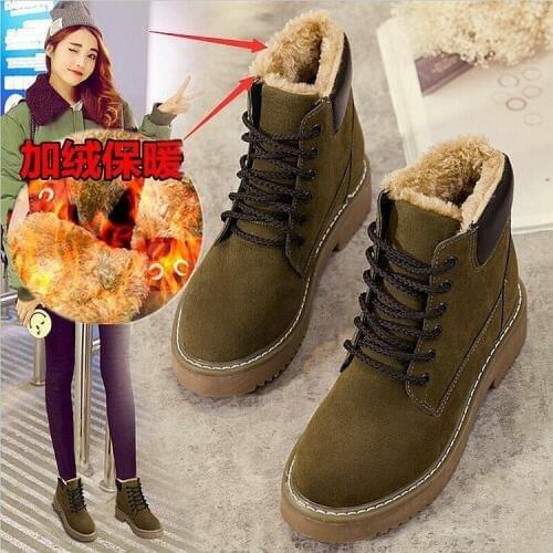 Classic Women Winter Boots Suede Ankle Snow Boots Female Warm Fur Plush Insole High Quality Botas Mujer ghnb