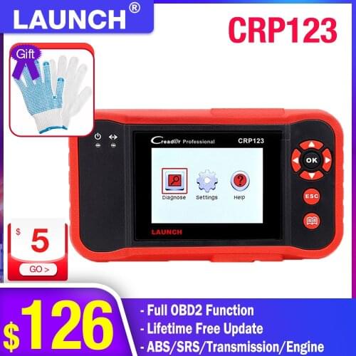 LAUNCH CRP123 ABS/SRS/Transmission/Engine 4 Systems OBD2 Code Reader OBDII Diagnostic Tool CRP 123 Auto Scanner Creader VII