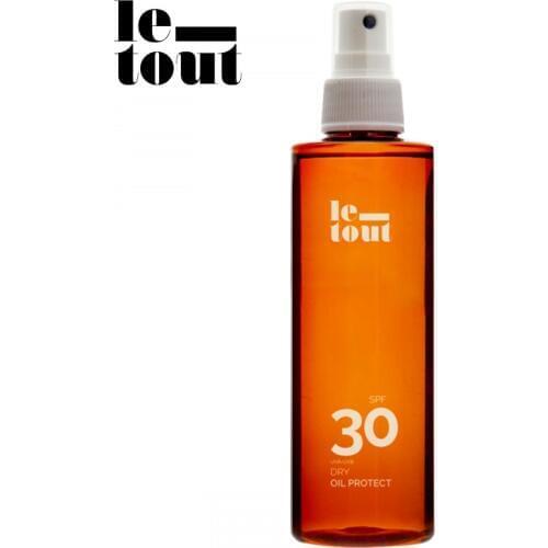 LE-TOUT Tanning Sunscreen Dry Oil Protect SPF 30 200mL Self Care UVA and UVB Argan and Carrot Oil Le Tout Cosmetics