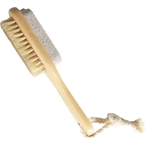 Natural Foot File Rasp Scrubber Dead Skin Remover Pedicure Care Brush w/Strap
