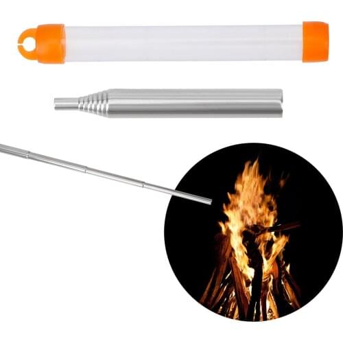 Stainless Steel Collapsible Adjustable Tube Camping Survival Multi Tool Outdoor Camping Blowing Torch Blow Fire Tube