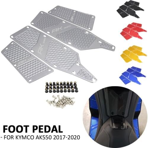 NEW Motorcycle Front and Rear Footrest Footboard Step For KYMCO AK550 AK 550 Floorboards Foot Pegs Pedal 2017-2020