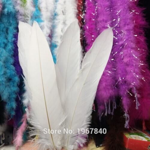 New! 100 pcs high quality white eagle feathers, 12-14 inch / 30-35 cm long, DIY feather jewelry decoration