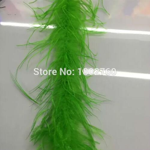New Arrival! 2Meters/Lot OSTRICH FEATHER BOA Costumes/Trim for Party/Costume/Shawl/Craft Apple green FREESHIPPING