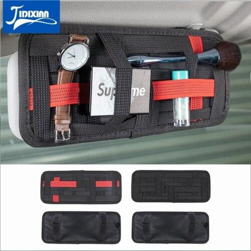 JIDIXIAN Stowing Tidying Car Sunshade Storage Bag Organizer for Suzuki jimny 2019 2020 2021 Sun Visor Sunglasses Bag Accessories