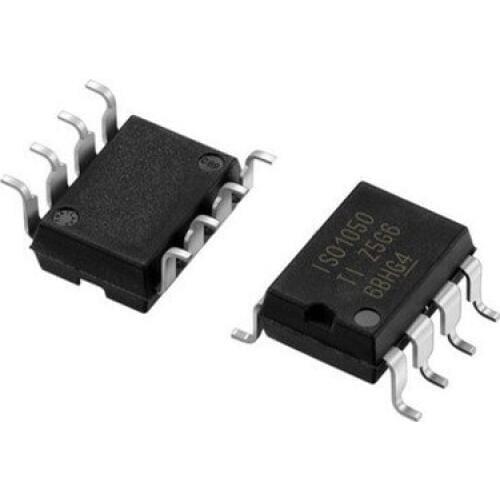 The original genuine patch ISO1050DUBR SMD-8 CAN bus transceiver is isolated from 5V