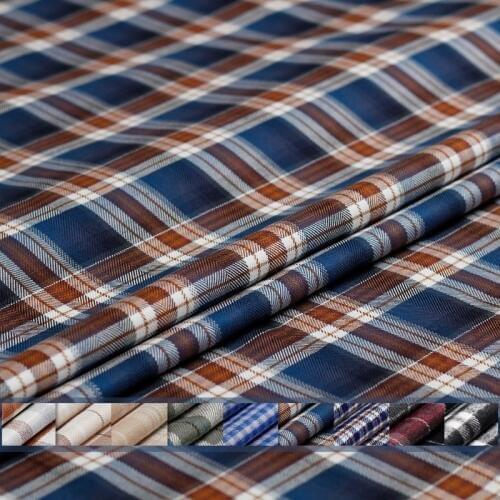 Pearlsilk High Supers Sanding Plaid Soft Warm 100%Cotton garment materials Autumn shirt DIY clothes fabrics Freeshipping