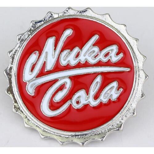 Pip Boy Nuka Cola Enamel Pins Fallout 4 Letter Round Gear Metal Lapel Brooches Badge Game Cosplay Jewelry