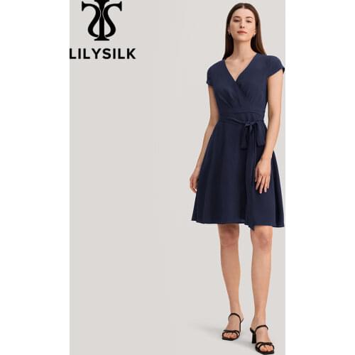 LilySilk Silk Dress Women Figure Flattering Wrap Ladies Free Shipping