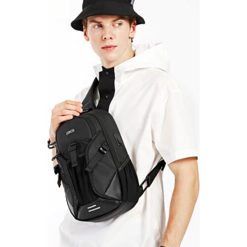 REJS LANGT Casual Crossbody Bag 9.7" Ipad USB Charging Mens Shoulder Bags Anti-Theft Messenger Travel Bag for Teenager BANGE