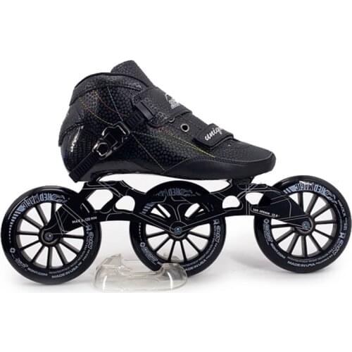 ZICO Speed Inline Skates Carbon Fiber Competition Skating Shoes 3*125mm Wheels Street Racing Skating Patines Rollerblade SH82