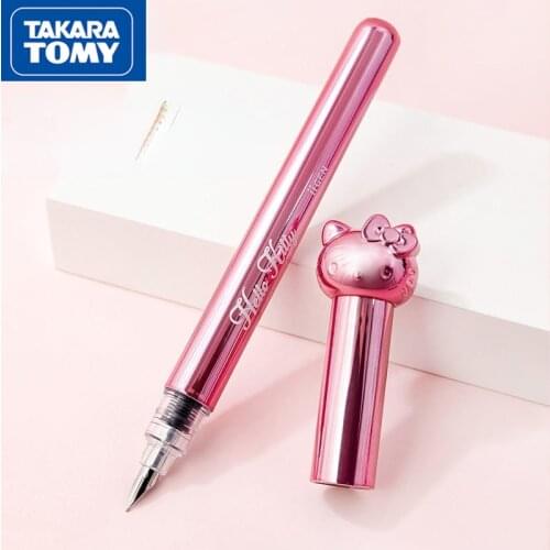 TAKARA TOMY cute cartoon hello kitty calligraphy pen girl heart high value gift box birthday childrens collection