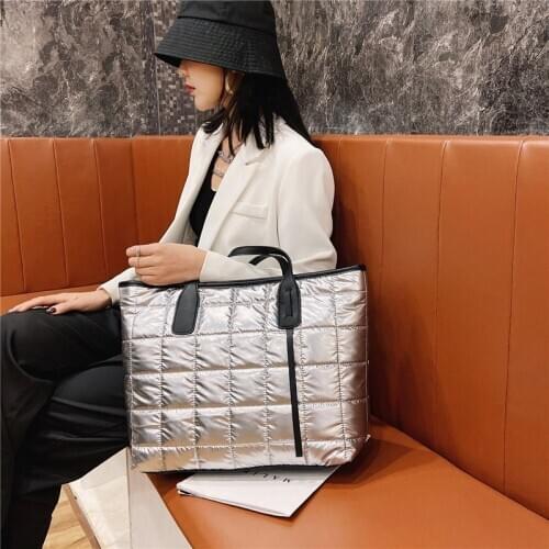 Fashion Space Cotton Womens Tote Bags 2021 New Ladies Handbags Shoulder Bags Designer Bright Color Top-Handle Bag Female Purse