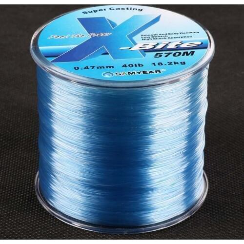 570m 40lb 0.47mm Super Strong Nylon Line Rope Clear White Blue Jip Carp Fishing Line Wire Monofilament Line Material from Japan