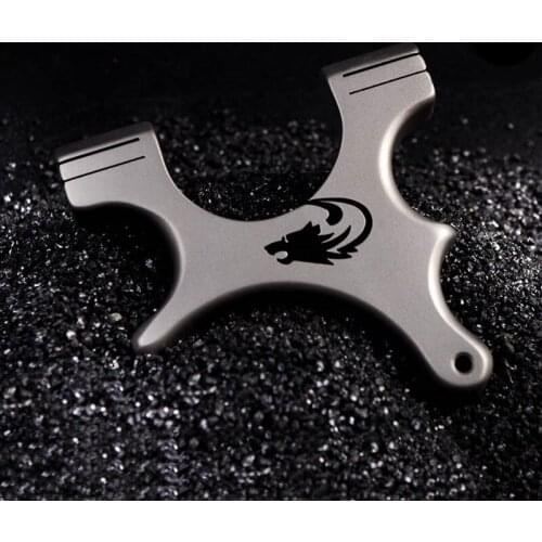 Tc21 Titanium Alloy Slingshot Handmade Mini Portable High Precision Pocket Sling Shot Hunting Catapul Flat Rubber Band Slingsho