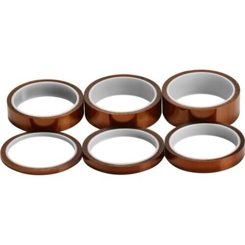 Length 30M Width 5/10/15/20/25/30mm Film Heat Resistant Polyimide Tape High Temperature Adhesive Insulation Electric Tape