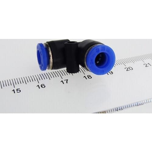 High quality 100Pcs PV10 Right Angle 10mm to 10mm Push In Quick Fittings Connectors