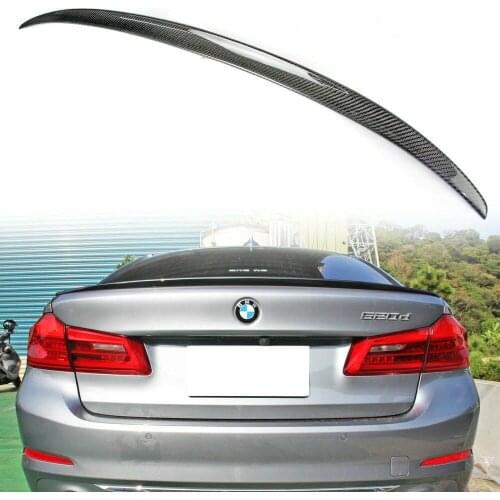 Real Carbon Fiber Rear Trunk Wing Spoiler P Style Boot Top Lip For BMW 5 Series G30 G38 F90 M5 4 DOOR Sedan 2017-2020 2018 2019