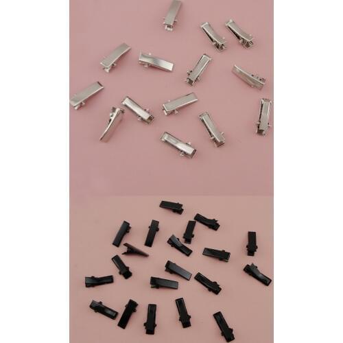 20PCS 2.0cm mini rectangle metal alligator hair clips for DIY kids hair accessories Pet hairpins barrettes