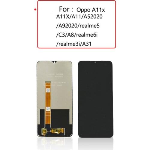 Realme 5 LCD With Frame For OPPO A9 A5 2020 LCD A11x A11 Display Touch Screen Digitizer Sensor Assembly Realme5 LCD Replacement