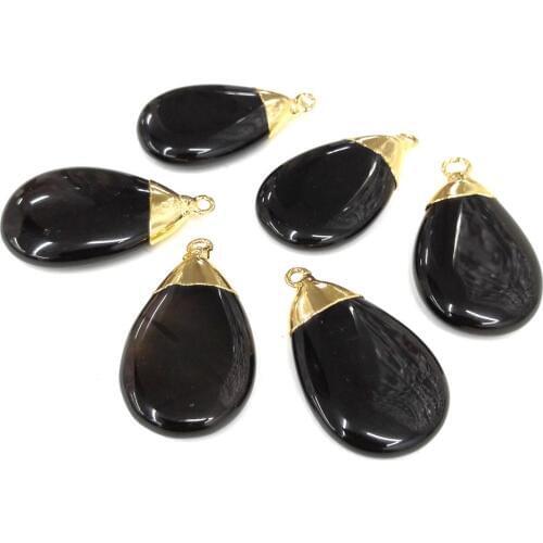 1PC Natural Agates Necklace Pendant Water Drop Shape Natural Agates Pendant for Jewelry Making DIY Necklace Size 20x30mm