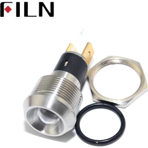 12v 24v 110v 220v 16mm panle LED indicator signal light with 6.3mm faston high brightness