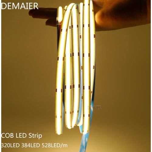 DC12V 24V COB LED Streifen 320 384 528 LED Hohe Dichte Flexible Led-leuchten Weiche led licht bar ra90 ro 3000k 4000k 6000k 5/Mt