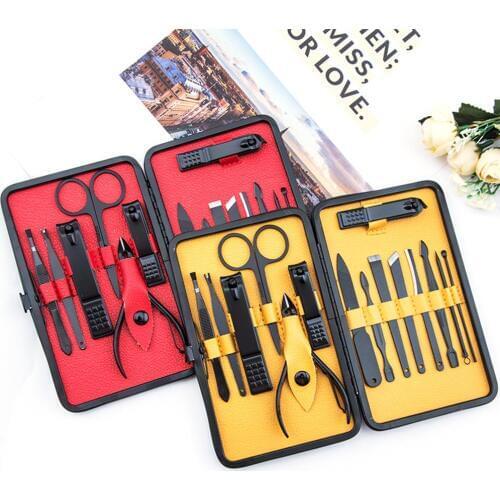 15Pcs Stainless Steel Nail Clipper Cutter Trimmer Scissor Pedicure Manicure Tool just press the button it will open up quickly