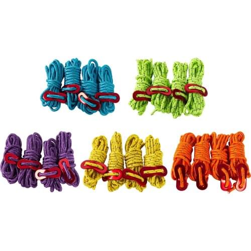 4Pcs Camping Tent Rope Reflective Guy Line Nylon Paracord Cord Wind Stoppers
