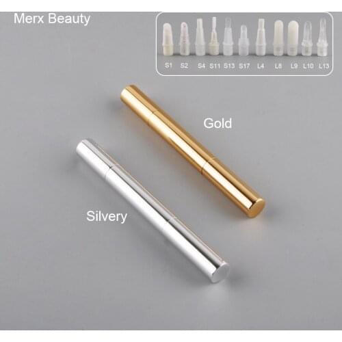 50PCS 3ML Gold/Silver Aluminum Dial Up Pen Empty Round Twist up Pen, Cosmetic Container Pen Wind Up Pen High Grade DIY Tool