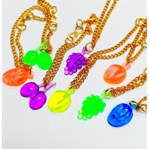 6 pc Metal String Bracelet with Plastic fruit Boy Fashion Birthday Party Favors Pinata bag Gift Prize Carnival