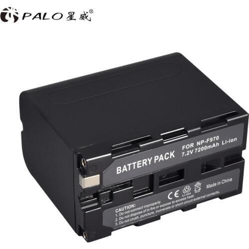 PALO 1Pcs 7.2V 7200mAh NP-F970 NP-F960 Digital Camera Battery for Sony NPF960 NPF970 Battery NP F970 NP F960 Batteria Bateria