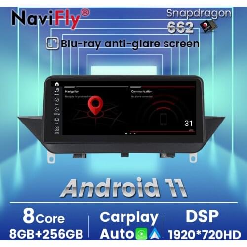 Navifly 10.25'' Snapdragon 662 8+256GB Car Radio Multimedia Video Player For BMW X1 E84 2009-2015 DSP carplay+Auto 4G 1920X720